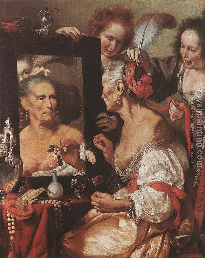 Bernardo Strozzi : Old Woman at the Mirror